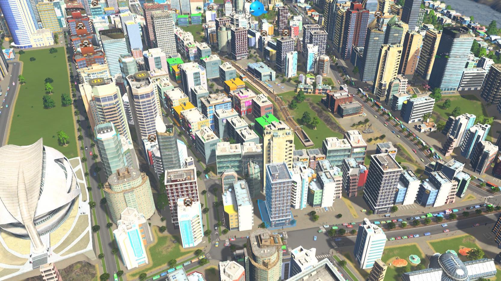 A screenshot of a city building computer game that I like to play