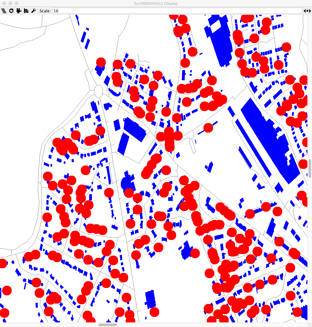 The surf model environment in Otley (zoom in)